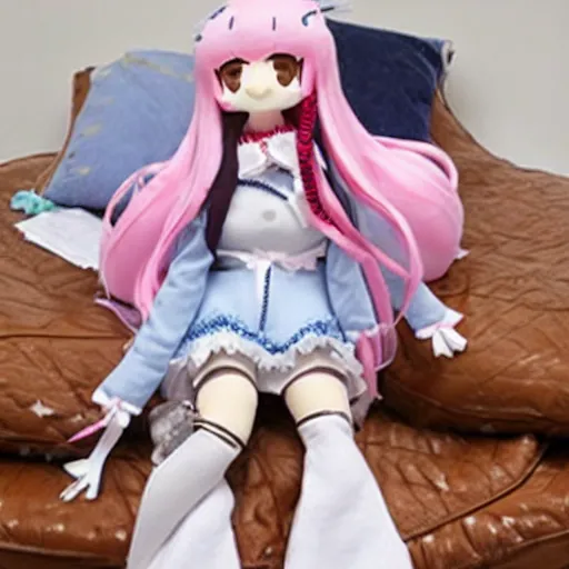 Prompt: cute fumo plush of a girl who controls time