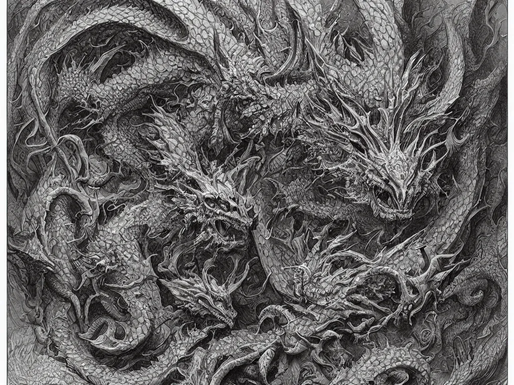 Prompt: dragon,intricate fractal abstraction, artstation, John Kenn Mortensen, Mat Collishaw, complex, ultradetailed and intricate, high resolution