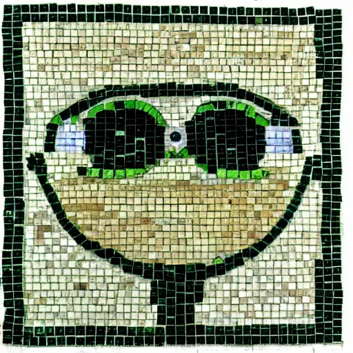 Image similar to pepe the frog church mosaic