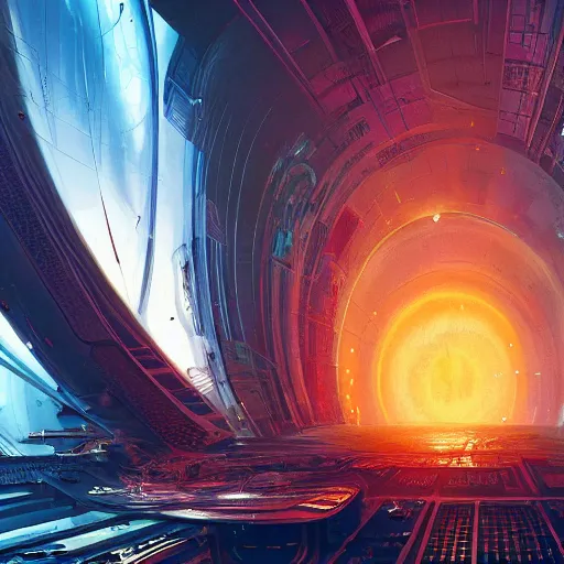 Prompt: atom reactor exploding in russia, the warp core, science fiction, intricate, highly detailed, centered, digital painting, artstation, concept art, smooth, sharp focus, illustration, art by stephan martiniere