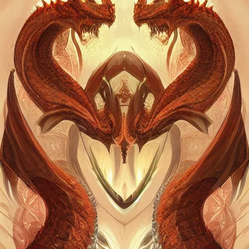 Image similar to symmetry!! smaug dragon, intricate, elegant, highly detailed, digital painting, artstation, concept art, smooth, sharp focus, illustration, art by artgerm and greg rutkowski and alphonse mucha