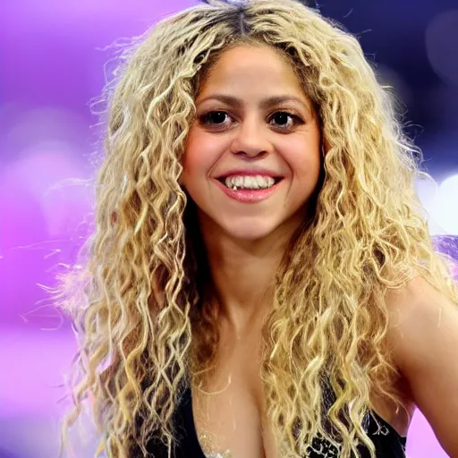 Prompt: Shakira stealing a lot of money