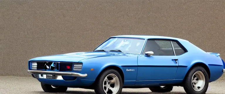 Image similar to denim blue audi camaro b 1 ( 1 9 6 9 )