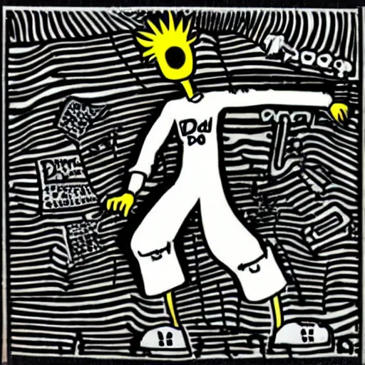 Image similar to fido dido releasing his early 2 0 0 0's techno album, cool colors