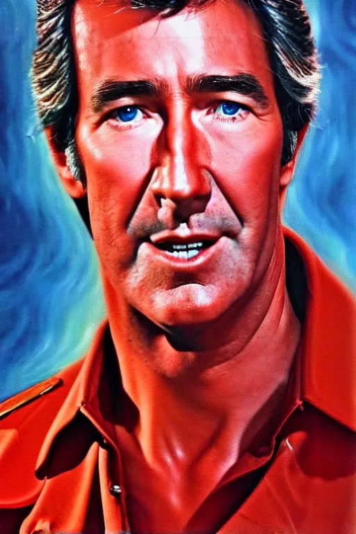 Prompt: photo realistic painting of randy mantooth starring in emergency! tv show, vivid colours, highly detailed, exotropia eyes