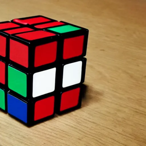 Prompt: a rubix cube made of fire