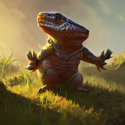 Prompt: gek enjoying medicinal herb digital art in the style of greg rutkowski and craig mullins, 4 k