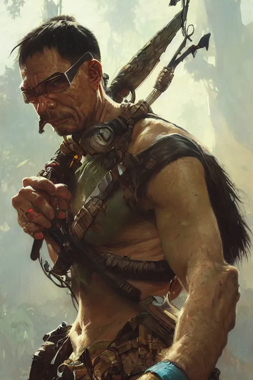 Image similar to Turok portrait by Stanley Artgerm Lau, greg rutkowski, thomas kindkade, alphonse mucha, loish, norman Rockwell