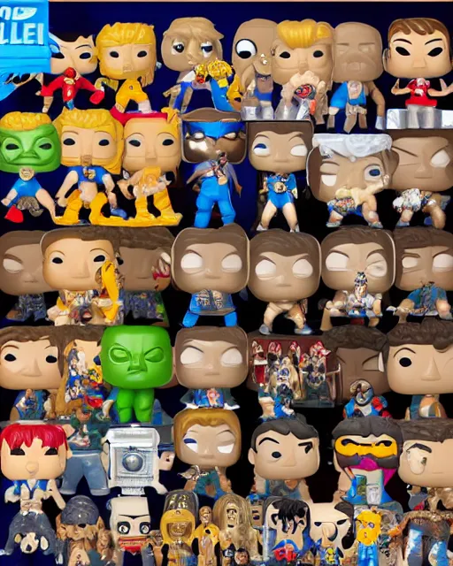 Image similar to Wrestler Funko Pop. Photographic, photography