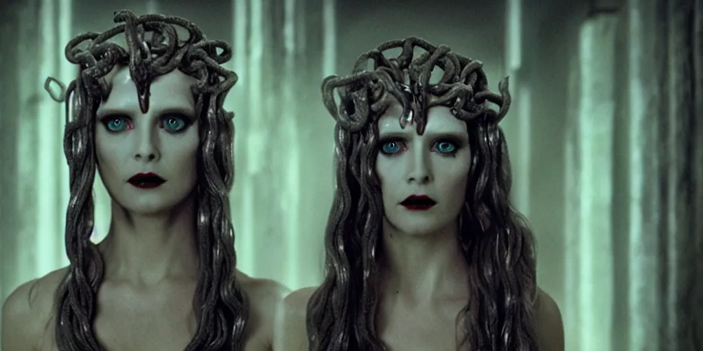 Image similar to medusa as a replicant, movie still