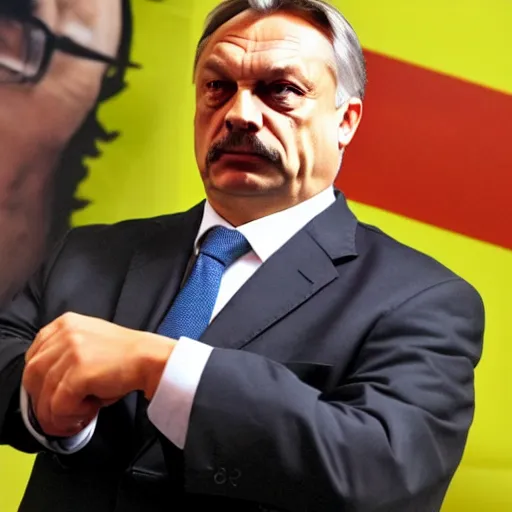 Image similar to Viktor Orban as Gordon Freeman