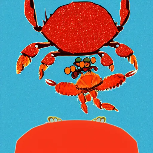 Image similar to obama as a crab, raving