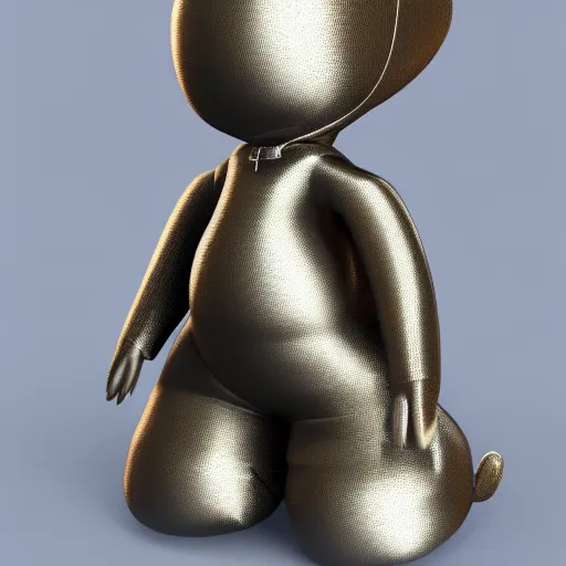 Prompt: cute fumo plush of a metallic reflective girl, global illumination reflectance probe, ssao, vray