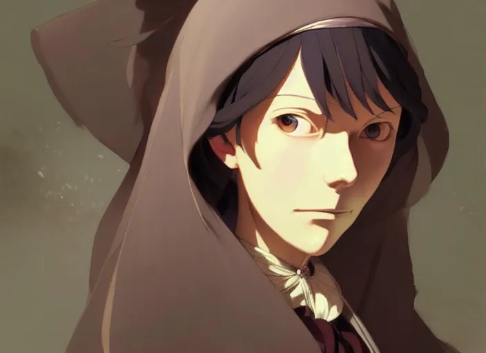 Prompt: florence nightingale 5 5 years old, character face study, faces only, concept art finely detailed perfect art, painted by greg rutkowski makoto shinkai takashi takeuchi studio ghibli, pinterest, cevagraf comics