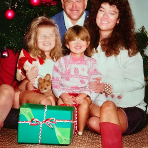 Image similar to 8 0 s family photos of opening christmas gifts