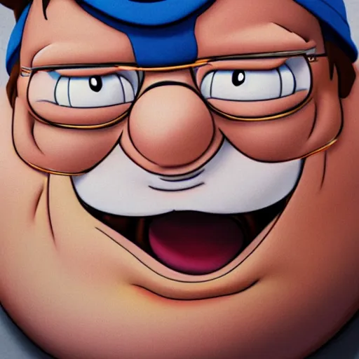 Image similar to Peter Griffin in real life, portrait, photograph, realistic, hyperrealistic, highly detailed, very detailed, extremely detailed, detailed, digital art, trending on artstation