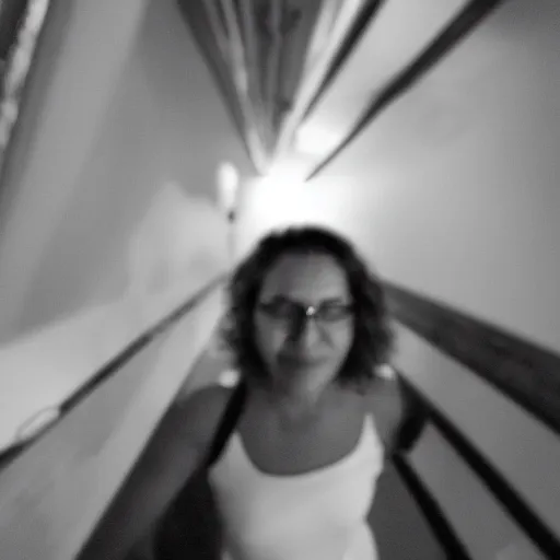 Prompt: picture of a woman, wide angle lens.