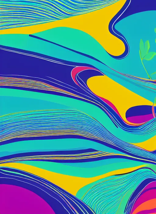 Prompt: ! dream an abstract animation still in the style of a 6 0's print ad, intricate and detailed, harmonic triadic color scheme, technicolor 4 k