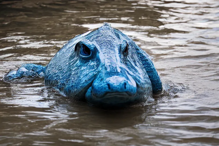 Prompt: Closeup portrait of Lapras in a flooded new york street, photograph, natural light, sharp, detailed face, magazine, press, photo, Steve McCurry, David Lazar, Canon, Nikon, focus