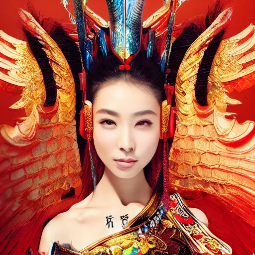 Image similar to angelababy as a Chinese warrior princess on the Great Wall, styling by Tom Eerebout & Sandra Amador, photo by mario testino, cinematic, hyper detailed, micro details, insanely detailed, trending on artstation, concept art