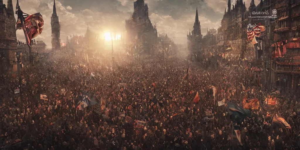 Prompt: i am happy to join with you today in what will go down in history as the greatest demonstration for freedom in the history of our nation. ultrafine colored illustration, hyperrealistic, cinematic atmosphere, intricate linework, sharp focus, octopath traveler, final fantasy, unreal engine highly rendered, global illumination, radiant light, intricate environment