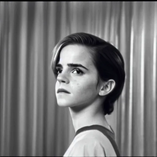 Image similar to photo, emma watson, film still from my mom is in jail ( 1 9 6 5 ), kodak ektachrome 1 2 0, 2 6 mm,