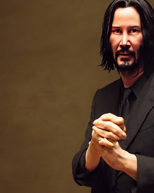 Image similar to Keanu reeves in a role of Gendalf