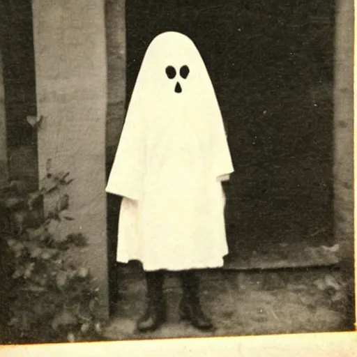 Prompt: very old photo of a ghost