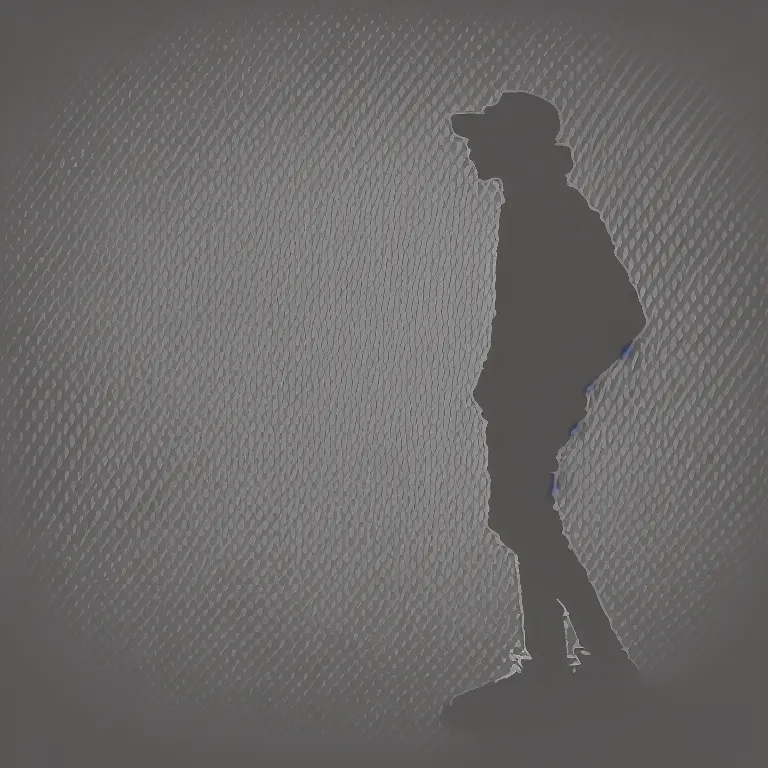 Image similar to silhouette of rapper performing, microphone, profile view, realistic, 4k