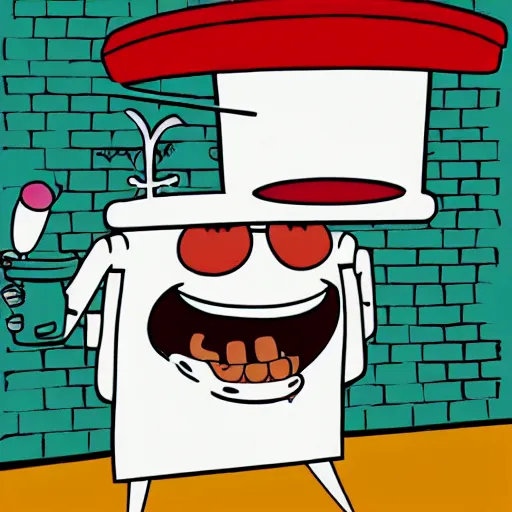 Prompt: Epic portrait of Master Shake from ATHF, the complete shiznitz!