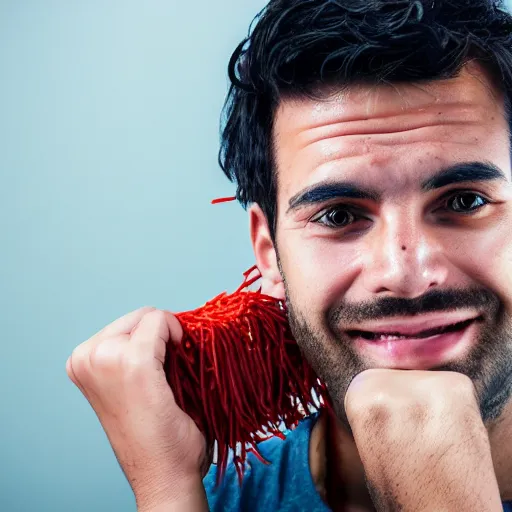 Headshot Of Man Covered In Spaghetti Stable Diffusion Openart