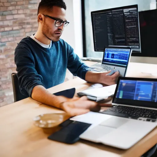 Image similar to photo of a software developer working