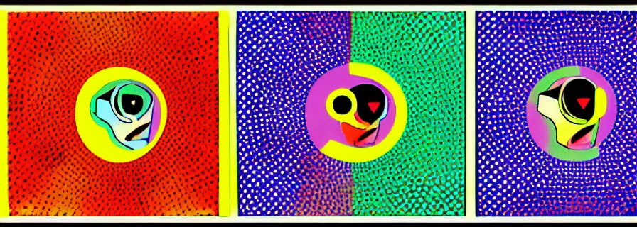 Image similar to twitter bot network pop art with symetric dots and very very very beaty animals in circles, kaizen arachimary, jan artkowski, gimme that money san