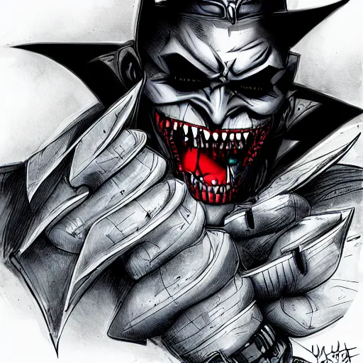 Image similar to the batman who laughs, comic strip style, dynamic lighting, fantasy concept art, trending on art station, stunning visuals, creative, cinematic, portrait, ultra detailed