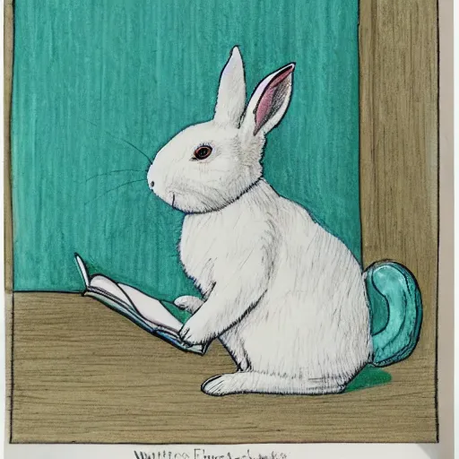 white rabbit drawings