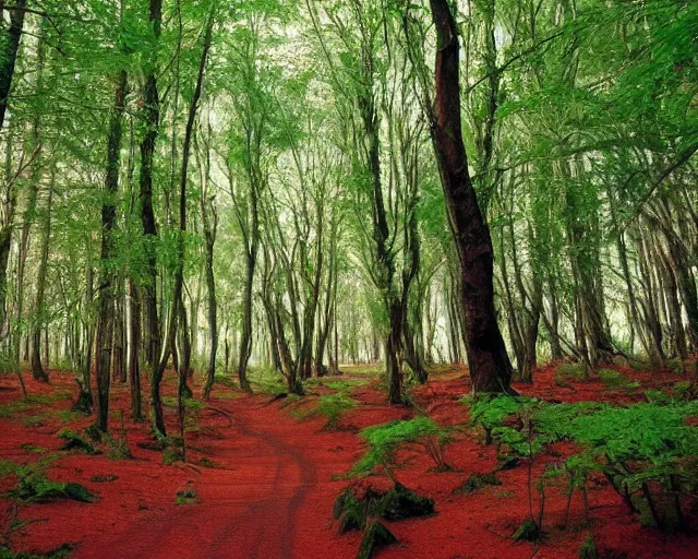 Image similar to 1 0 of the most beautiful forests on mars