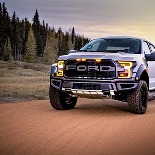 Image similar to ford raptor in alberta at sunset