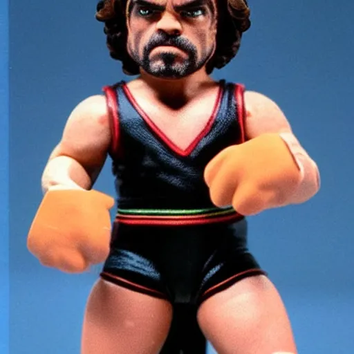 Image similar to peter dinklage 1 9 8 0 s wrestling action figure