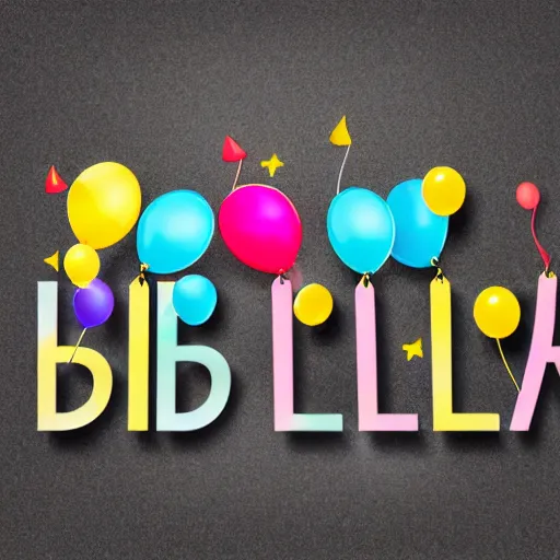 Image similar to a signboard saying happy birthday, vivid, design, realistic