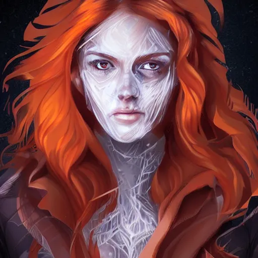 Image similar to woman portrait made out of ice and fire, beautiful, cyborg, comic book art, highly detailed, trending on artstation