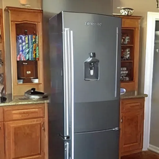 Prompt: gaming refrigerator,