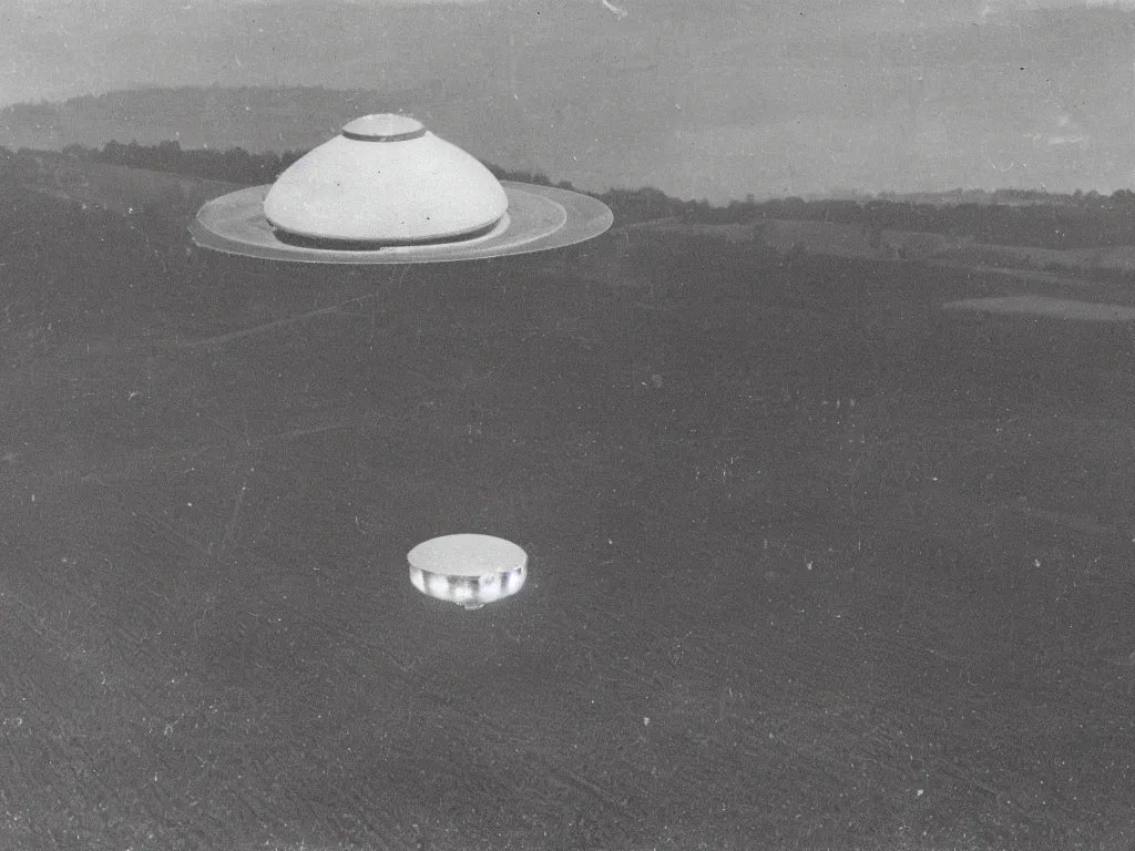 Image similar to A Vintage Photograph of a UFO over a Farm in Pennsylvania in 1923