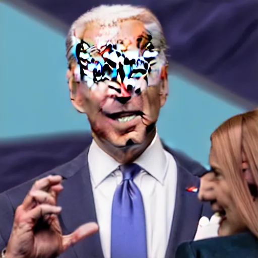 Image similar to Joe Biden slapping Joe Biden