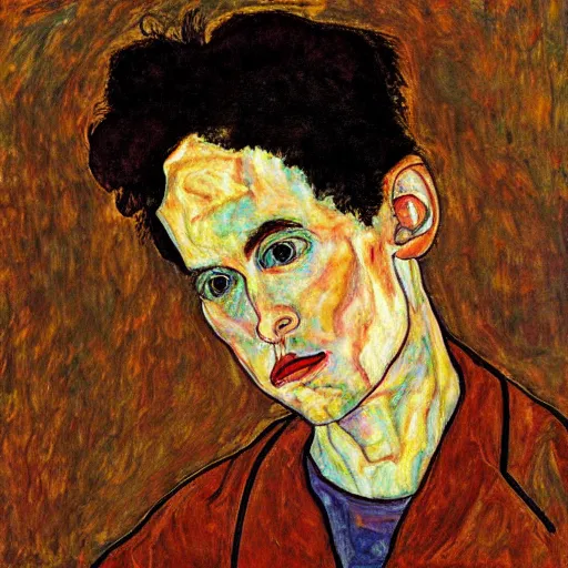 Prompt: a painting in the style of egon schiele.