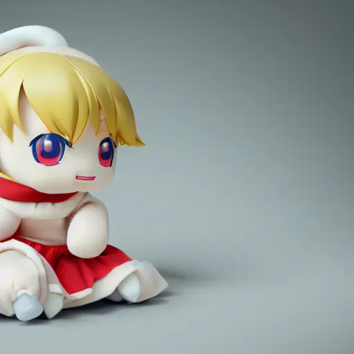 Image similar to cute fumo plush of a relaxed girl who takes everything in stride, smug, studio lighting, anime girl, promo render, outline glow, vray