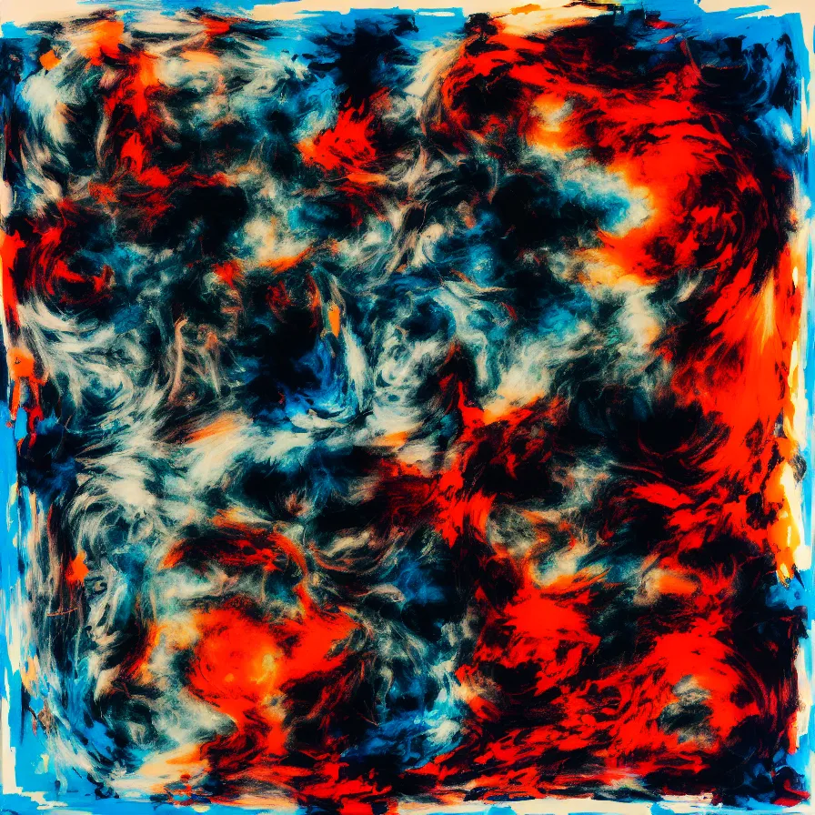 Prompt: abstract expressionism artwork of the atmospheric indie album titled :'when your head feels like a puff of smoke '.