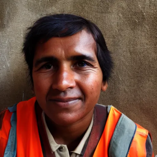 Prompt: portrait photo of an ethical worker,