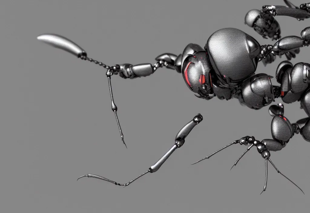 Prompt: a macro closeup of robotic wasp. photorealistic. octane render. highly detailed.