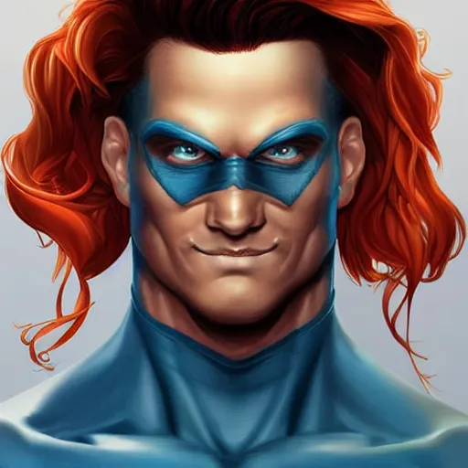 Image similar to ginger superman by artgerm