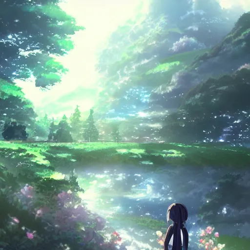 Image similar to mashup by makoto shinkai